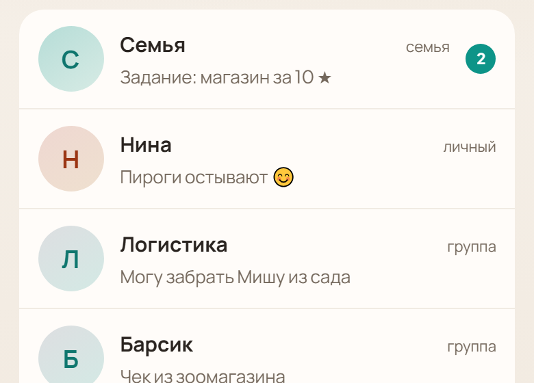 Семейные чаты