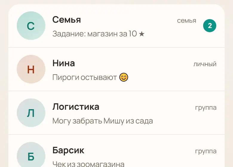 Семейные чаты